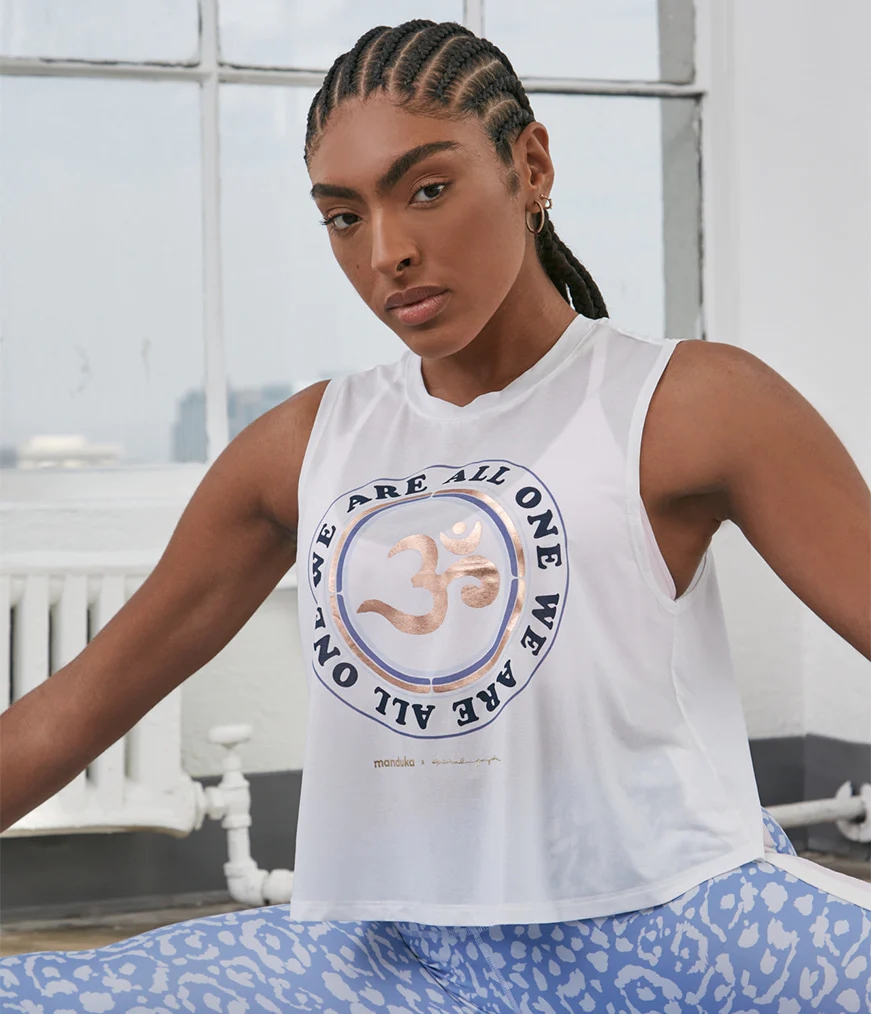 Manduka ACTIVE CROP Women's Tanks White | 4777213