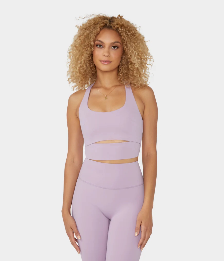 Manduka AURORA RACERBACK Women's Bras Lavender | 8574676