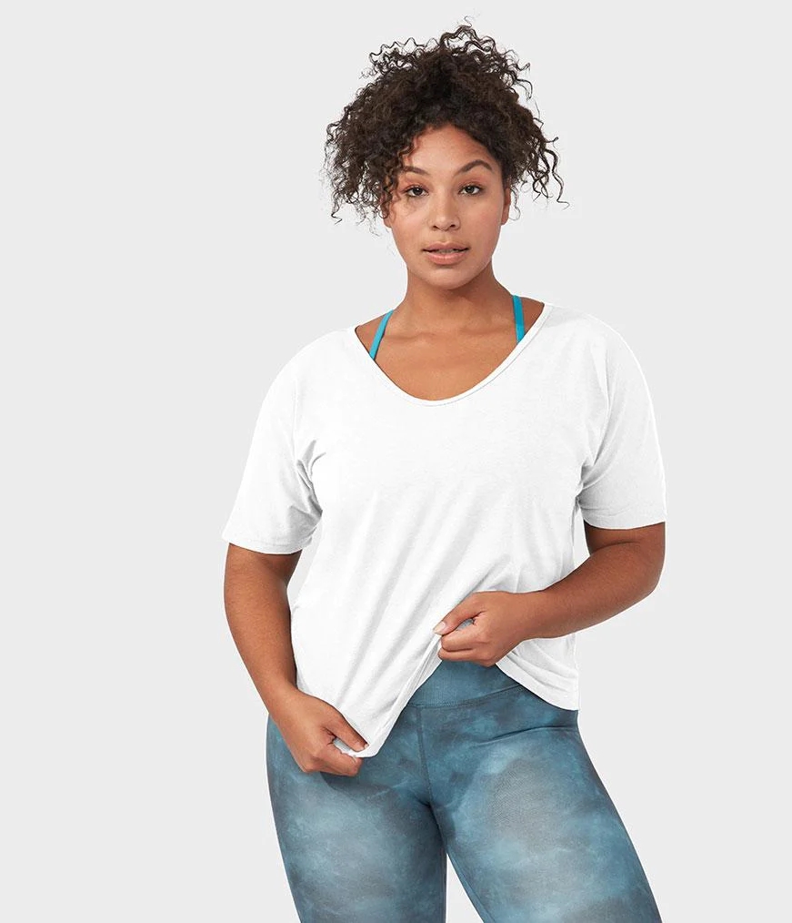 Manduka ENLIGHT RELAXED Women's T Shirts White | 1944673