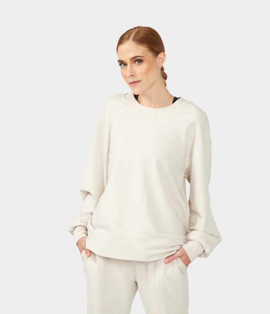 Manduka GRATITUDE Women's Pullover White | 7799806