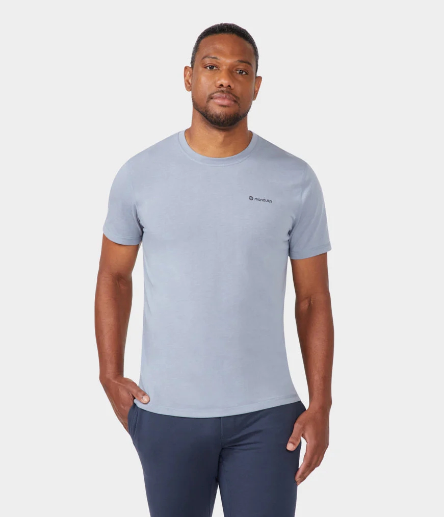 Manduka HOUSE Men's T Shirts Lavender | 6682923