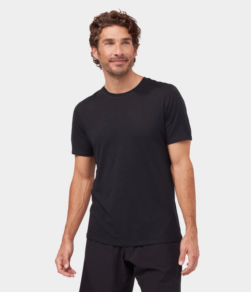 Manduka REFINED 2.0 Men's T Shirts Black | 5716435