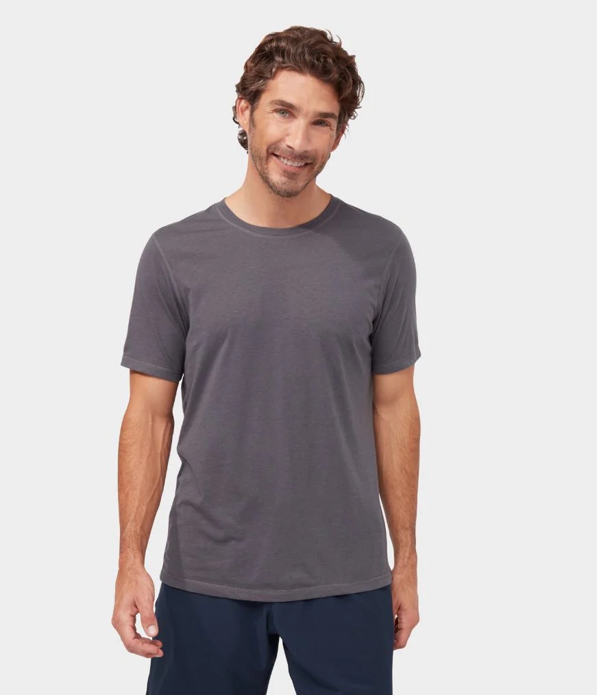 Manduka REFINED 2.0 Men's T Shirts Grey | 3501937