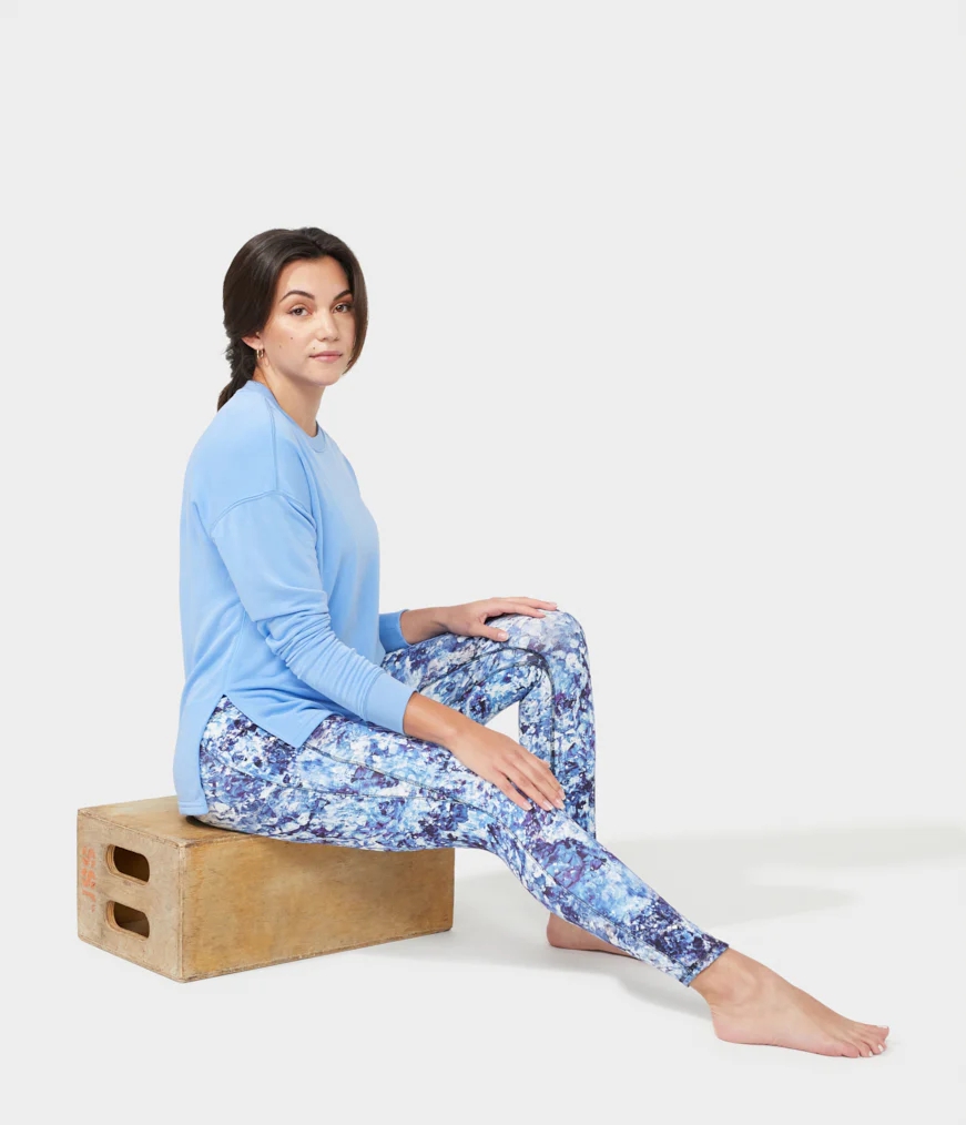 Manduka RISE AND SHINE Women's Sweatshirt Blue | 3037174