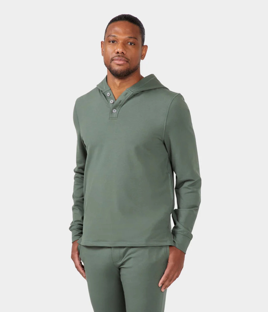 Manduka SWEAT TO STREET Men's Hoodie Green | 7995834
