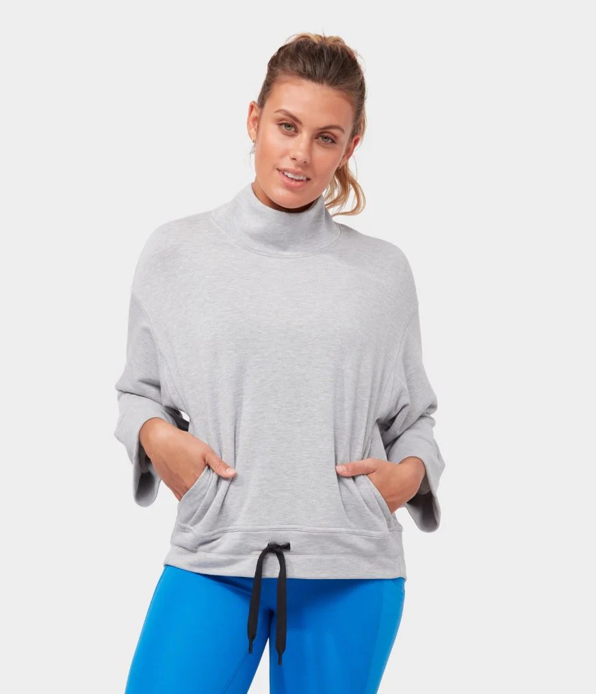 Manduka UPWARD MOCKNECK Women's Pullover Grey | 9622954